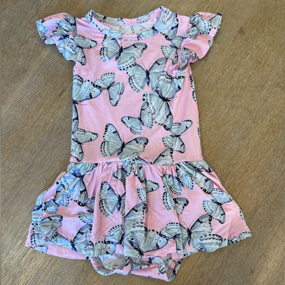 Posh Peanut Pink Butterfly Diaper Cover